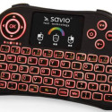 Savio KW-03 Wireless Mini Keyboard For  PC / PS4 / XBOX / Smart TV / Android + TouchPad Black (With 