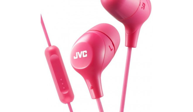 JVC HA-FX38M-P-E Marshmallow наушники с пультом и микрофоном Pозовый