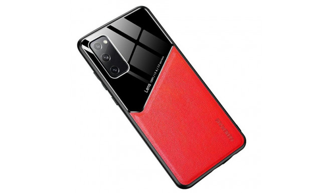 Mocco Lens Leather Back Case for Samsung Galaxy A42 5G Red