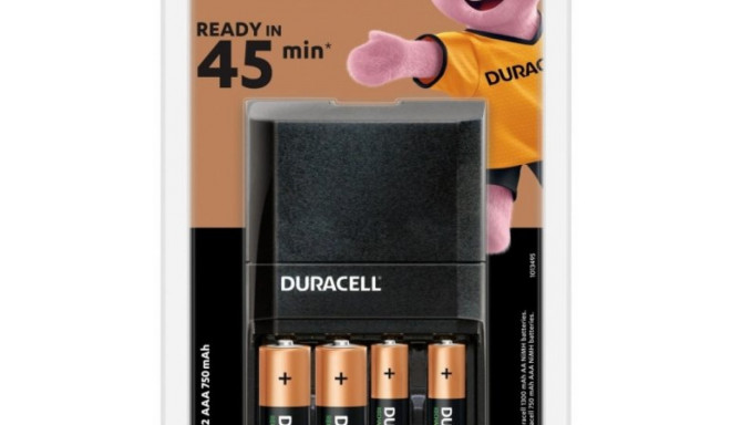 Duracell CEF27 Fast Battery Charger For 2 x AA / 2 x AAA / with 2 x AA 1300 mAh / 2 x AAA 750 mA Bat