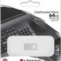 Kingston DTMC3G2/64GB DataTraveler Micro 64GB Flash Memory