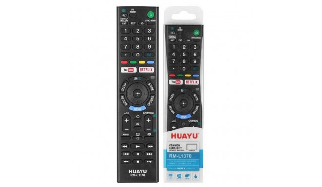 HQ LXH1370 TV remote control SONY LCD / LED / 3D / Netflix RM-L1370 / Black