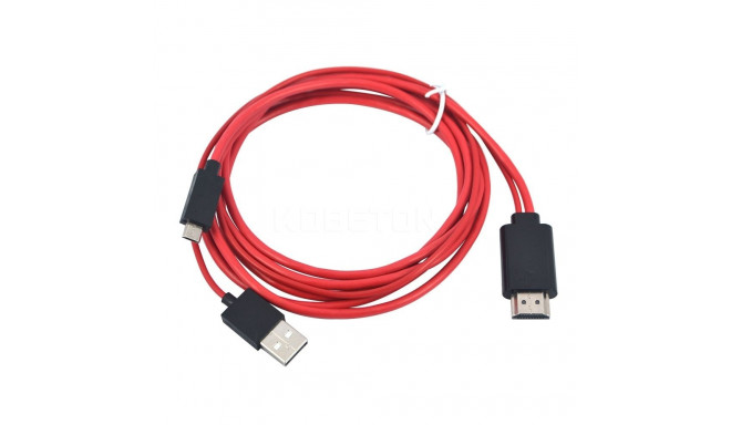 RoGer 4K 30Hz Ultra HD microUSB to HDMI 2m Cable