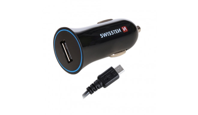 Swissten Car charger 12 / 24V / 1A whit Micro USB Cable 1.5m