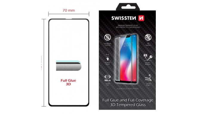 Swissten Ultra Durable Full Glue / Full Face Tempered Glass Apple iPhone 14 Black