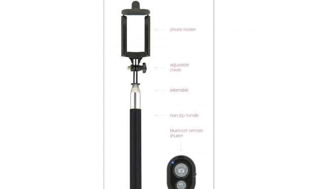 Swissten Bluetooth Selfie Stick For Mobile Phones and Cameras With Remote Control