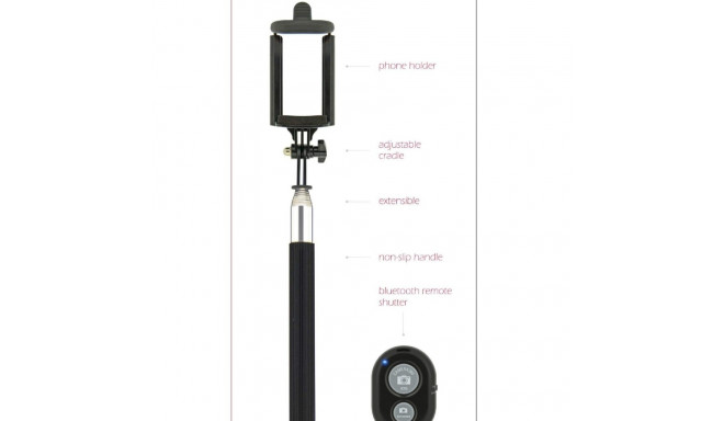 Swissten Bluetooth Selfie Stick Statīvs Telefoniem un Kamerām Ar Distances Bluetooth Pulti