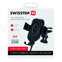 Swissten GW1-AV5 Air Vent Car Holder With 15W  Wireless Charging + Micro USB Cable 1m