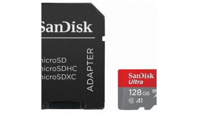 SanDisk Ultra Light microSDXC 128GB + SD Adapter Memory Card