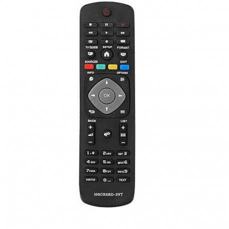 HQ LXP0398 TV remote control PHILIPS 398GR8BD Black