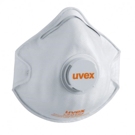 Respiraator Uvex silv-Air classic 2210 FFP 2, eelvormitud klapiga, valge, 1tk pakendamata. 15 tk pak