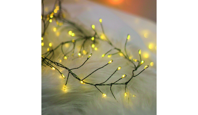 String Light GREEN TWIG CLF-01 600LED yellow 6m + 5m cable Forever Light