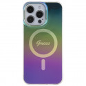 Guess case for iPhone 15 Pro 6,1" GUHMP15LHITSK black HC IML Magsafe Iridescent