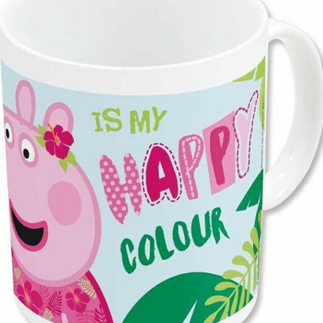 Velika Šalica Peppa Pig Having fun Keraamiline Heleroosa (350 ml)