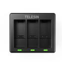 3-slot charger Telesin for GoPro Hero 12 / Hero 11 / Hero 10 / Hero 9