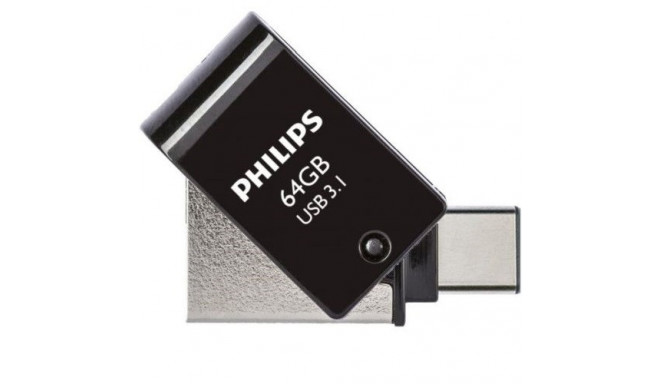 PHILIPS USB 3.1 / USB-C Flash Drive Midnight black 64GB