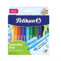 PELIKAN flomāsteri Colorella Star, apaļie, 12 krāsu