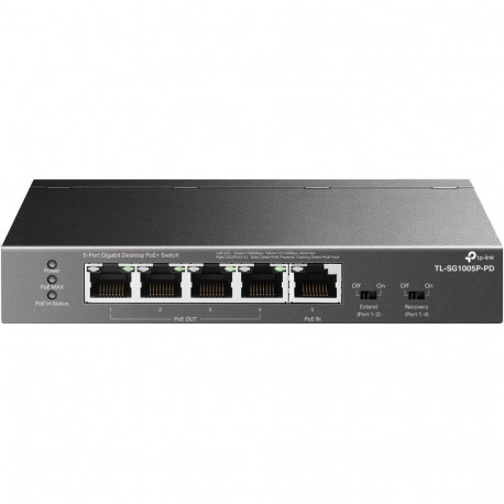 Switch|TP-LINK|TL-SG1005P-PD|Desktop/pedestal|5x10Base-T / 100Base-TX / 1000Base-T|PoE+ ports 5|TL-S