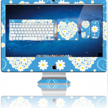 Nexgen Skins - Zestaw skórek na obudowę z efektem 3D iMac 27" (Hearts and Daisies 3D)