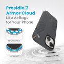 Speck Presidio2 Grip ClickLock & MagSafe - Case for iPhone 15 / iPhone 14 / iPhone 13 (Charcoal Grey