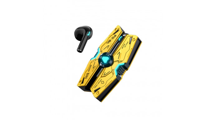 WEKOME VB06 Mecha Series - Bezprzewodowe słuchawki Bluetooth V5.3 TWS z etui ładującym (Żółty)