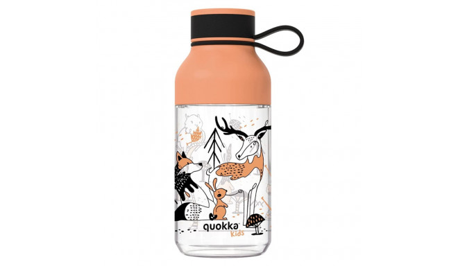 Quokka Ice Kids with strap - Butelka na wodę z tritanu 430 ml z paskiem (In The Woods)