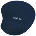 LogiLink Mauspad m. Silikon Gel Handballenauflage blau