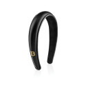 BALMAIN HAIR must nahast 18K kullaga kaunistatud peavõru / Puffed Leather Headband