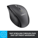 Logitech Marathon M705 Wireless Mouse, RF Wireless, 1000 DPI, Charcoal