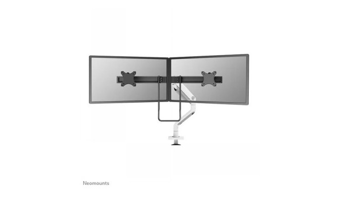 NEOMOUNTS SELECT DESK MOUNT, DOUBLE DISPLAY CROSSBAR (TOPFIX CLAMP &GROMMET) WHITE