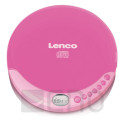 Lenco CD-011 Portabler CD-Player m. Ladefunktion pink