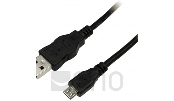 LogiLink Micro-USB-Kabel 1,8m schwarz Polybag