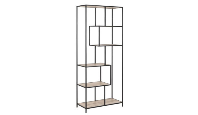 Riiul SEAFORD 77x35xH185cm, sonoma tamm, mööbliplaat, metall