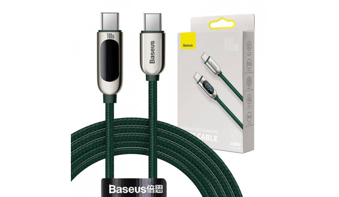 Cable USB-C to USB-C Baseus Display, 100W, 2m (green)