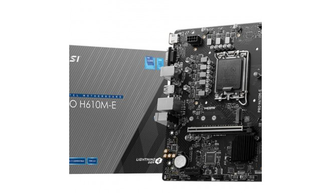 MSI mainboard Intel H610 LGA1700 Micro-ATX DDR5x2 1xPCI-Express 1x 1xPCI-Express