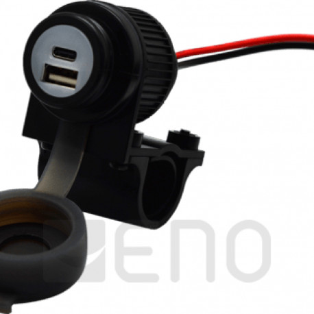 Albrecht mootorratta pistikupesa Duo USB A+C 12/24V