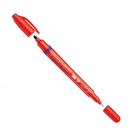 Permanent ink marker Markal DURA-INK Dual Tip, red
