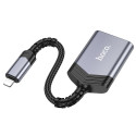 HOCO card reader 2in1 for iPhone Lightning 8-pin UA25 gray