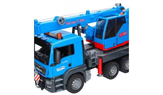 MAN TGS truck with crane, blue