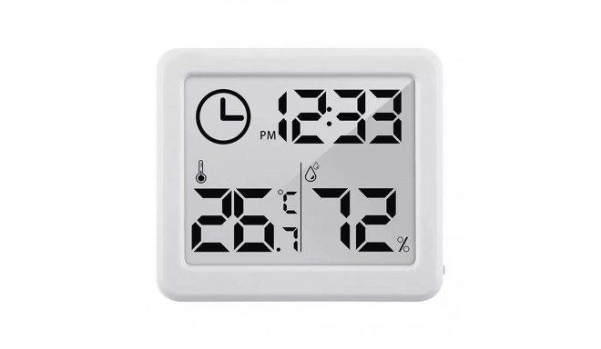 Thermometer with clock function white GB384W