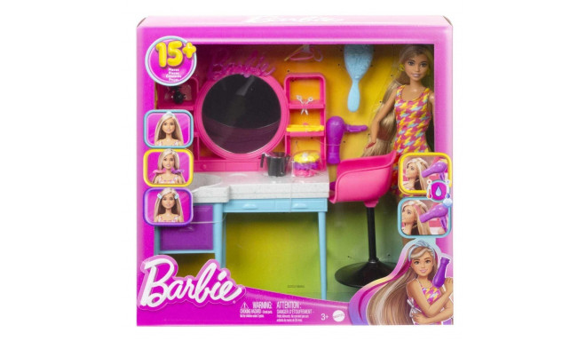 Barbie Doll And Hair Salon Playset, Color-Change Hair