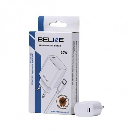 Laadija 20W USB-C + USB-C kaabel, valge