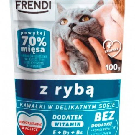 FRENDI kalaga kastmes tükid märg kassitoit 100 g