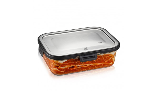 GEFU MILO Rectangular Container 1.5 L Grey, Transparent 1 pc(s)