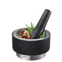 GEFU 35300 mortar/pestle Black, Stainless steel Granite, Stainless steel