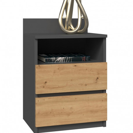 Topeshop M1 ANTRACYT/ARTISAN 2 sahtliga öökapp, tamm