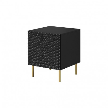 HOLE bedside table 2 pcs. 44x40.5x53.5 cm matte black