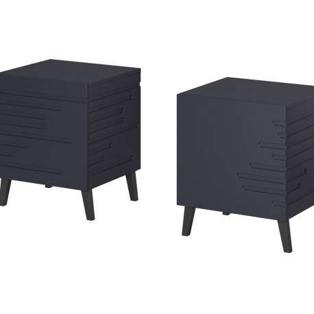Bedside table NOVA 44x40x52 navy blue matt