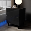 Cama bedside table REJA black gloss/black gloss