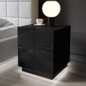 Cama bedside table REJA black gloss/black gloss